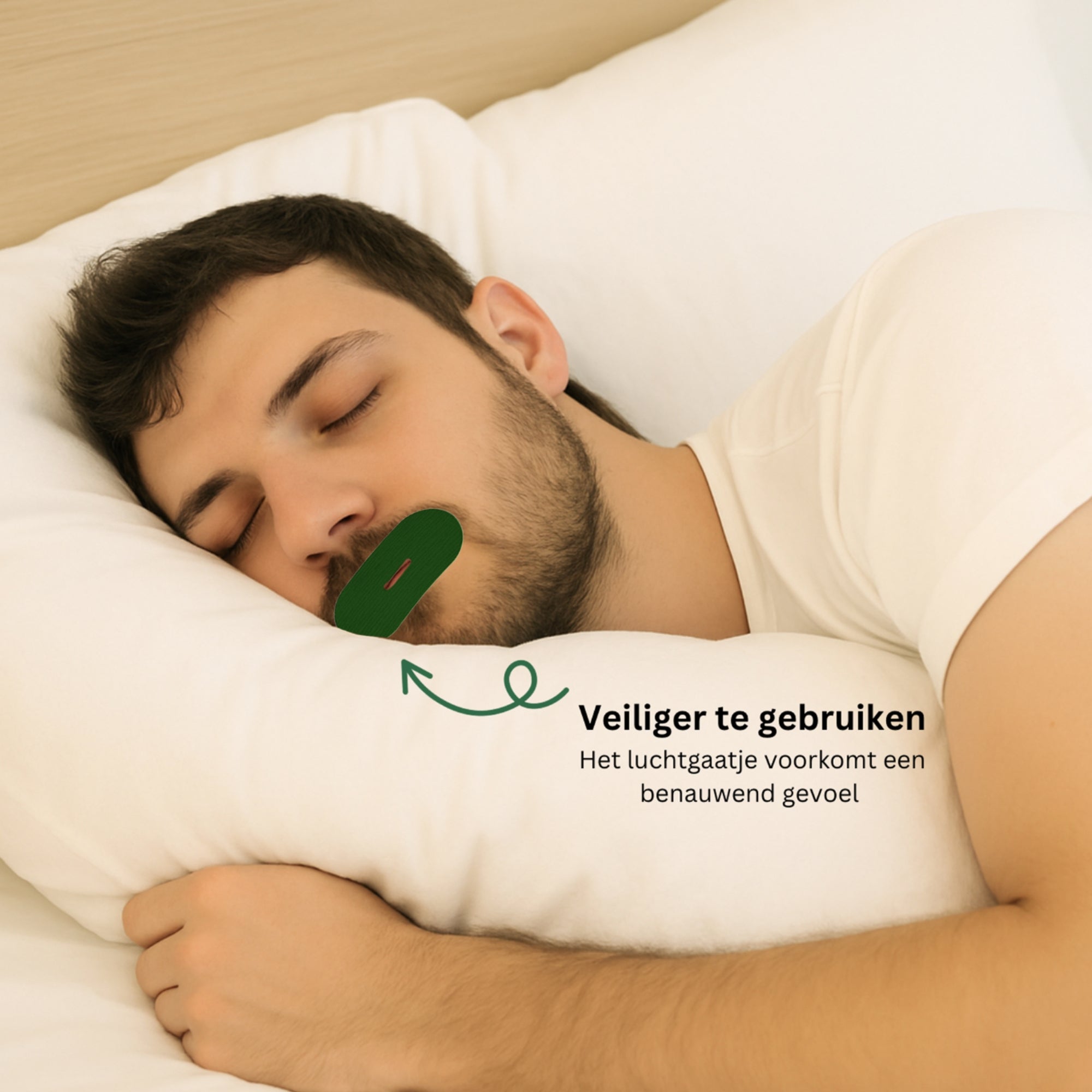 Mondtape met een luchtgat voor veilig gebruik